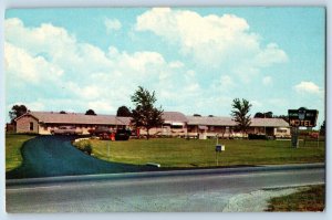 Whiteland Indiana Postcard Wishing Well Motel Exterior View Street Trees c1972