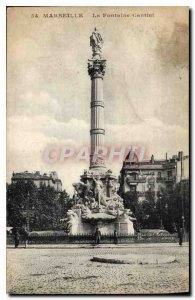 Postcard Old Marseille La Fontaine Cantini