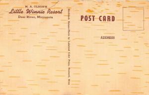 D96/ Deer River Minnesota Mn Postcard c1930s Little Winnie Resort Olson