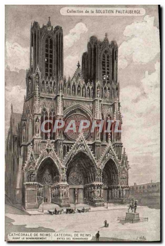 Old Postcard Reims Cathedrale