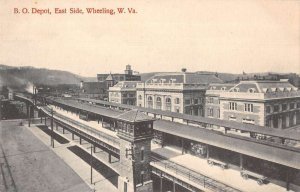 Wheeling West Virginia Train Station East Side Vintage Postcard AA20512