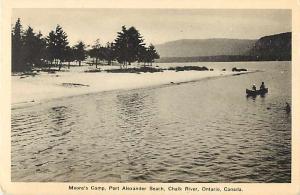 Canoe at Moore's Camp Port Alexander Beach Chalk River ON