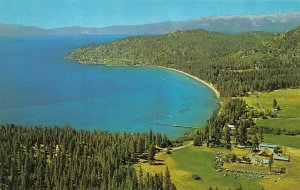 Lake Tahoe, NV Nevada  GLENNBROOK BAY Bird's Eye View  VINTAGE Chrome Postcard