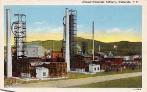 Sinclair Wellsville Oil Refinery Wellsville New York 1942 postcard