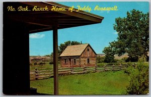 Medora North Dakota 1960s Postcard Ranch Home Of Theodore Roosevelt