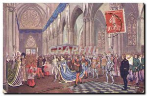 Old Postcard Jeanne d & # 39Arc After the ceremony the coronation of Charles ...