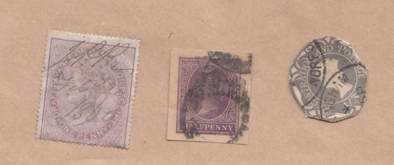 Queen Victoria 1860 Norfolk 3x Unidentified Stamp s