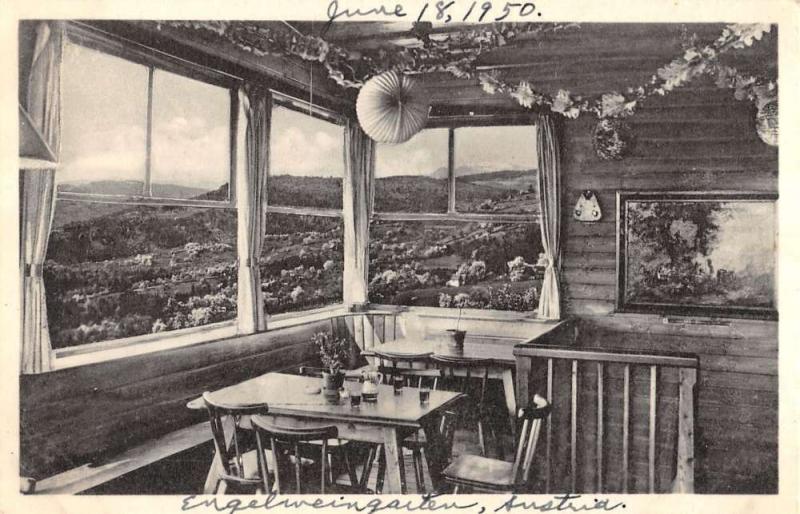 Engelweingarten Austria Dining Room Interior Hotel? Antique Postcard K17233
