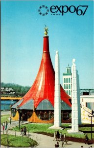 VINTAGE POSTCARD THE PAVILLION OF ETHIOPIA AT THE MONTREAL EXPO 1967