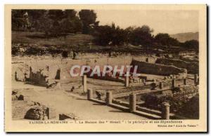 Old Postcard Vaison La Romaine House of Messii peristyle and its outbuildings