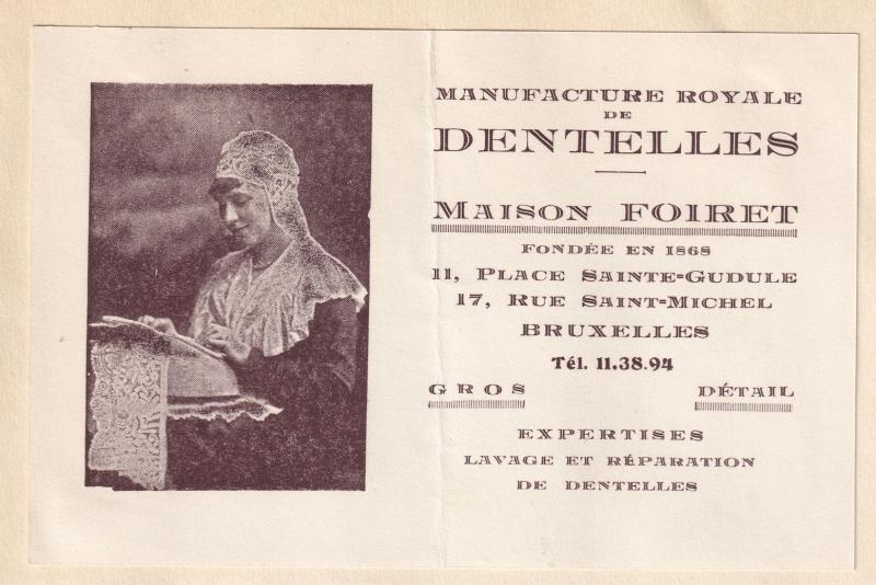 Bruxelles 1940s Dentists Place Saint Gudele Advertising Card