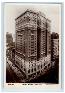 c1910's Bird's Eye View Of Hotel McAlpin NY RPPC Photo Rotary E.C Postcard 