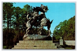 Fighting Stallions Brookgreen Gardens Murrells Inlet SC UNP Chrome Postcard N25