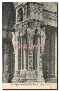Postcard Old Cathedral of Chartres E and L North Portal