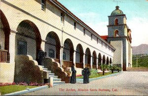 California Santa Barbara Mission The Arches 1911