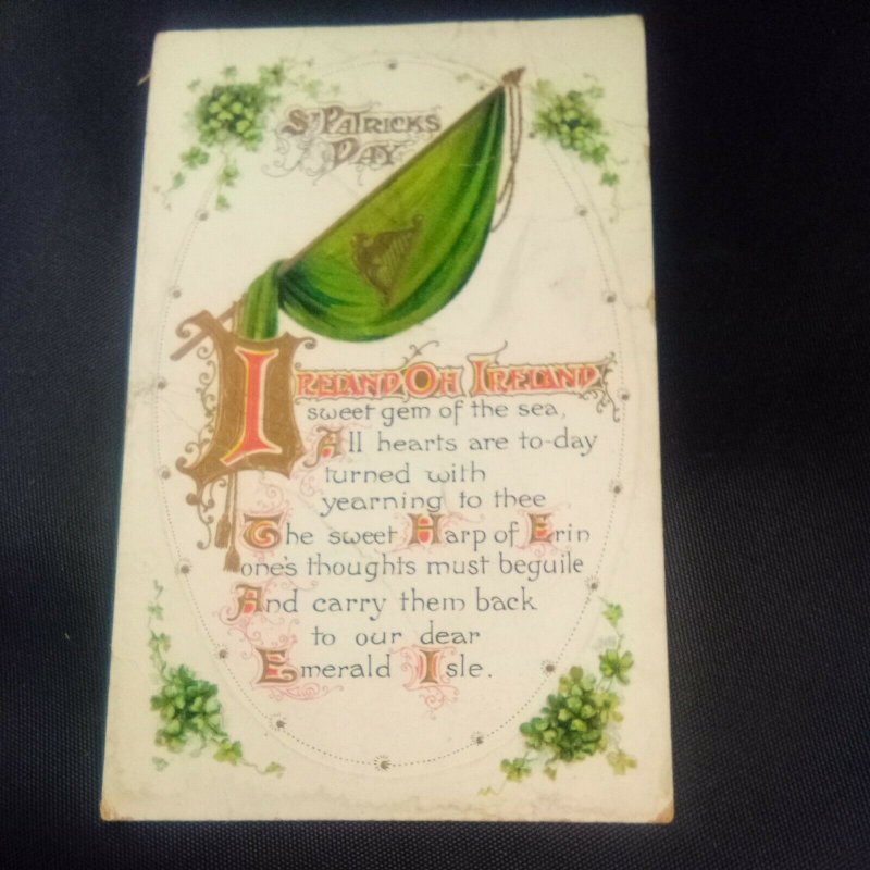 Vintage Postcard St. Patrick's Day Ireland Oh Ireland Printed In Germany