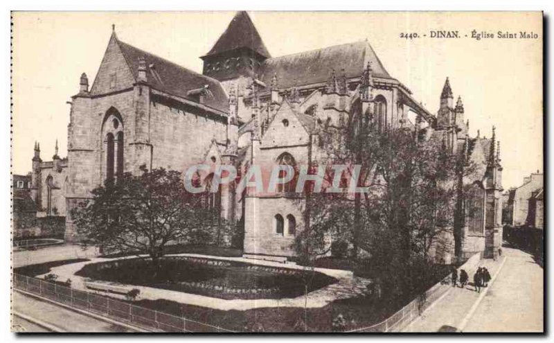 Postcard Old Church Dinan Saint Malo