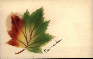 Handmade? Felt Novelty Maple Lead Canada c1910 Postcard