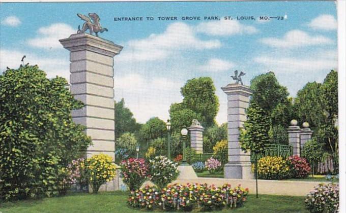 Missouri St Louis Entrance To Tower Grove Gate