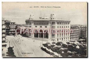 Postcard Old ALGIERS Htel Post and tlgraphes