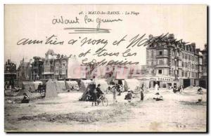 Old Postcard Malo les Bains Beach