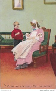 Bamforth Humour I Think We Will Keep This One Nurse 1910