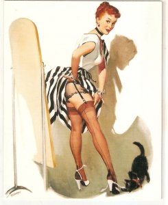 Pin-Up Girl. I Can Never Get  Things Straight American card, with details of t