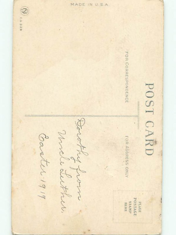 Divided-Back CHILDREN AT EASTER SCENE Great Postcard AA1711