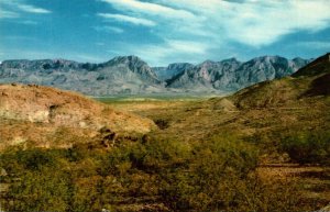 Texas Big Bend National Park The Chisos Mountains From West Entrance 1963