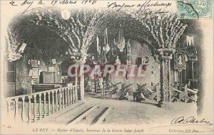 Old Postcard Le Puy Rocher Espaly Interior of the Grotto St. Joseph