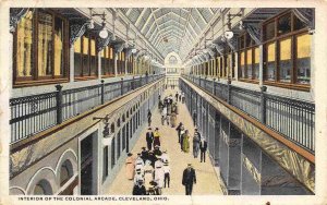 Colonial Shopping Arcade Sales Cleveland Ohio 1917 postcard