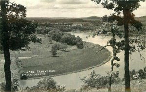 Blake Lake Taneycomo Missouri RPPC Photo Postcard 1950s Ozarks 21-1384
