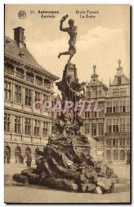 Belgium Antwerp Antwerpen Old Postcard The Brabo