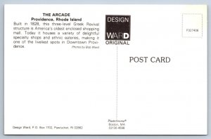 The Arcade, Providence Rhode Island, Vintage Chrome Postcard