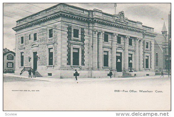 Post Office (Exterior), Waterbury, Connecticut, 1900-1910s