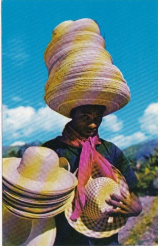 Haiti St Marc Road Typical Hat Vendor