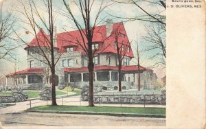 Postcard J.D. Olivers Residence in South Bend, Indiana~124965