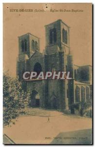 Old Postcard Rive de Gier Church St Jean Baptiste