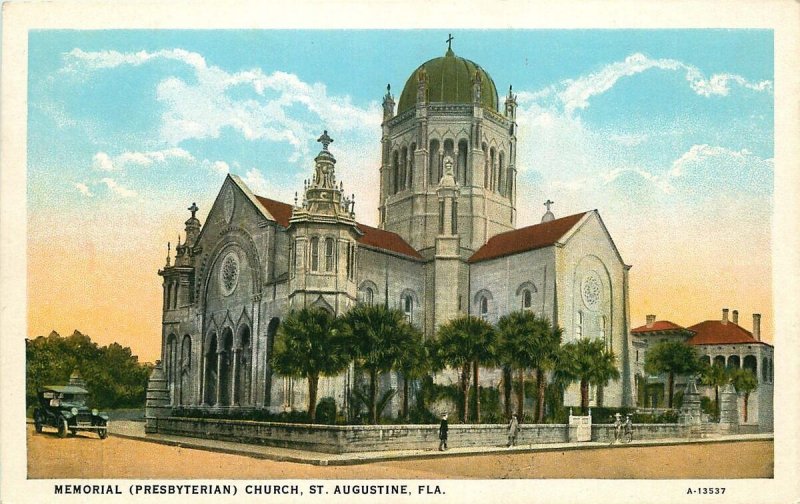 ST AUGUSTINE FL MEMORIAL PRESBYTERIAN CHURCH POSTCARD 1920s