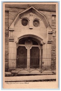 Kassel Germany Postcard Main Portal of the New School c1920's Antique