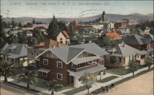 San Bernardino California CA View from YMCA c1910 Vintage Postcard