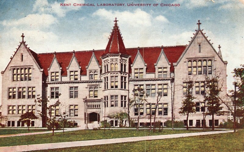 Chicago IL-Illinois, 1908 Kent Chemical Laboratory University, Vintage Postcard