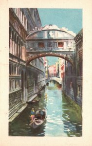 Vintage Postcard 1910s Venezia Ponte De Sospiri Bridge Of Sighs Seufzeebrucke