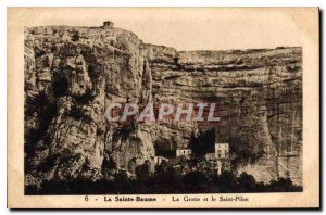 Old Postcard Cave Caves La Sainte Baume The cave and the Holy Pilon