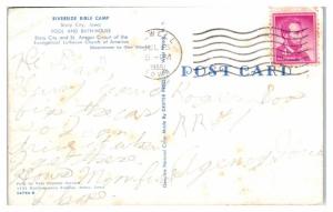 1959 Riverside Bible Camp Pool and Bath House, Story City, IA Postcard