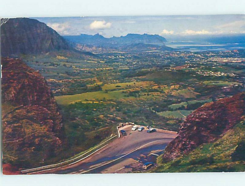 Pre-1980 AERIAL VIEW OF OVERLOOK AREA Nuuanu Pali - Oahu Hawaii HI AD6316