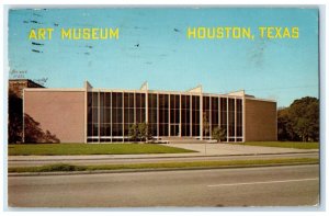 1970 Art Museum Bissonnett Entrance Fine Arts Building Houston Texas TX Postcard