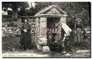 Old Postcard Auray A La Fontaine