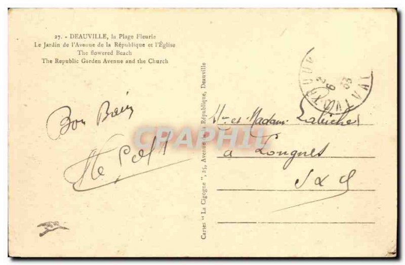 Old Postcard The Church Deauville