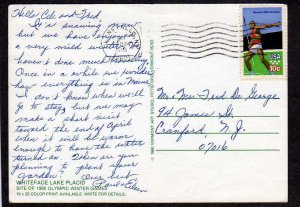 NY Whiteface Mountain Ski Slope Skiing Lake Placid Adirondacks New York Postcard